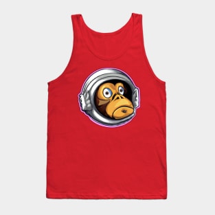 Astraminals Cartoon Monkeynaut Head Pink Tank Top